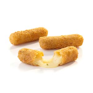 Crispy Tempura Mozzarella Sticks, Processed