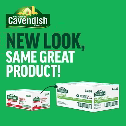 7/16" KENNEBEC STRAIGHT CUT FRIES WITH SEA SALT, SKIN-ON - box